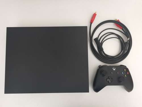 Xbox One X Console Bundle (Console + 4 Games and Controller Battery Pack)