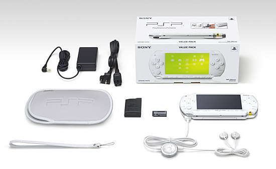 SONY PSP 1000 Ceramic White Value Pack - Japanese Edition