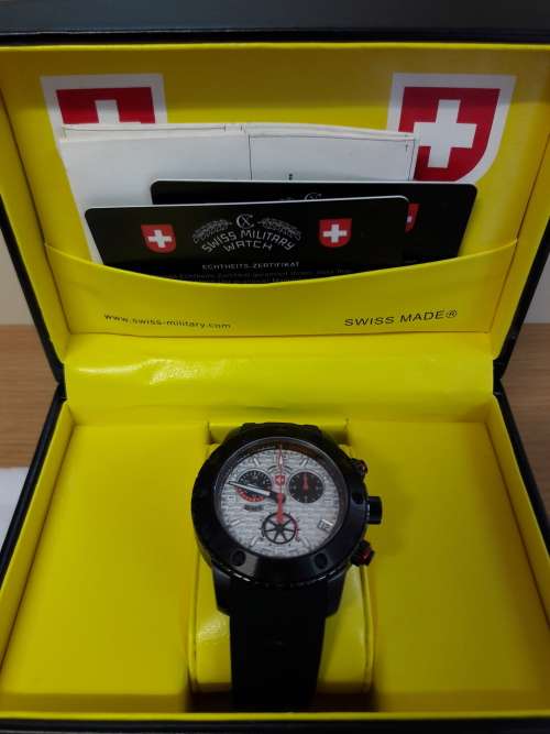 Retail: R16,900 CX Swiss Military Rallye Dakar Racing Chronograph Watch SWISS MADE.