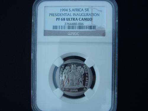 Mandela Presidential Inauguration NGC Graded PROOF R5 PF68 UC High Grade !!