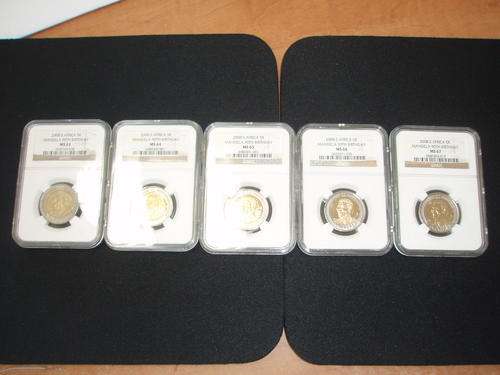 Mandela Birthday R5 Set MS63-MS67 All NGC Graded (bid per coin to take the set)
