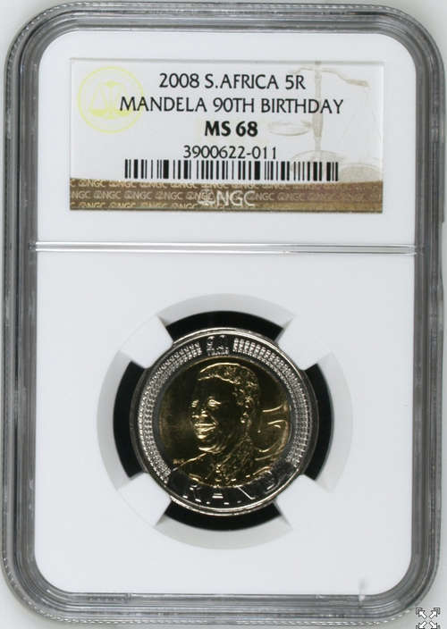 Mandela ULTIMATE Birthday 8 PIECE set, MS61-MS68 all graded by the BEST! One price for all.