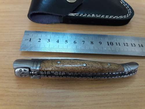 HANDMADE Black Ops, 1095 HIGH Carbon High quality steel folding knife with WOODEN handle scales.