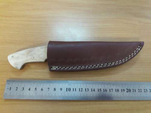 HANDMADE 420 J2 Stainless Steel Hunting knife with CAMEL BONE and BULL HORN handle