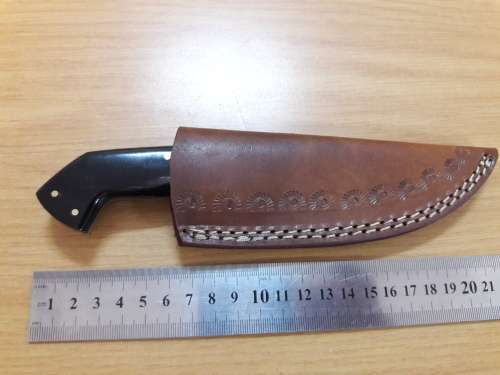 Handmade DAMASCUS Steel Knife, Bull horn and Camel Bone handle scales. NEW DESIGN !!!!