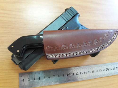 HANDMADE 420 J2 Stainless Steel Hunting knife with CAMEL BONE and BULL HORN handle