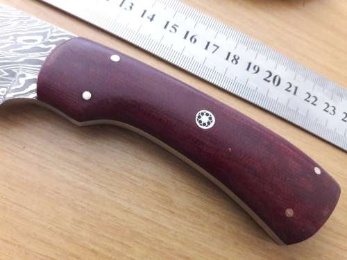 Handmade DAMASCUS Steel Hunting Knife, MICARTA handle scales. NEW DESIGN !!!!!