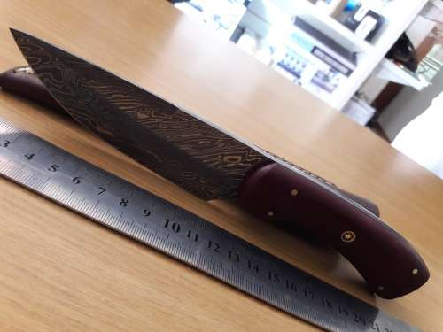 Handmade DAMASCUS Steel Hunting Knife, MICARTA handle scales. NEW DESIGN !!!!!