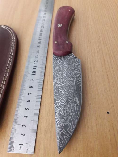Handmade DAMASCUS Steel Hunting Knife, MICARTA handle scales. NEW DESIGN !!!!!