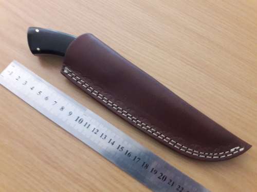 Handmade DAMASCUS Steel Hunting Knife, Bull horn handle scales. NEW DESIGN !!!!!