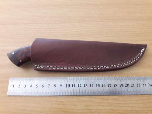 Handmade DAMASCUS Steel Knife, Camel Bone and Wooden handle scales. NEW DESIGN !!!!!