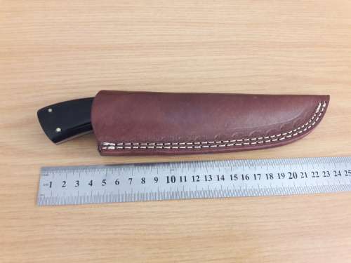 Handmade DAMASCUS Steel Hunting Knife, Bull horn handle scales. NEW DESIGN !!!!!