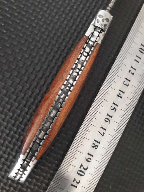 HANDMADE Black Ops, 1095 HIGH Carbon High quality steel folding knife with WOODEN handle scales.