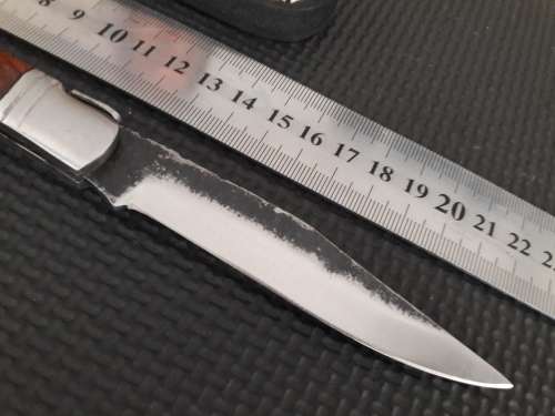 HANDMADE Black Ops, 1095 HIGH Carbon High quality steel folding knife with WOODEN handle scales.