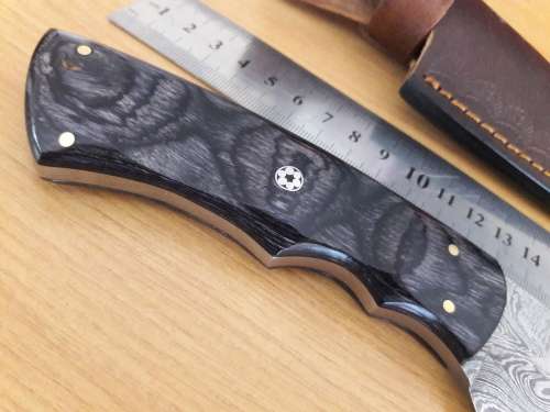 Handmade DAMASCUS Steel Hunting Knife with Wooden handle scales. NEW DESIGN !!!!!