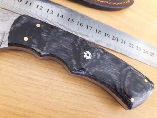 Handmade DAMASCUS Steel Hunting Knife with Wooden handle scales. NEW DESIGN !!!!!