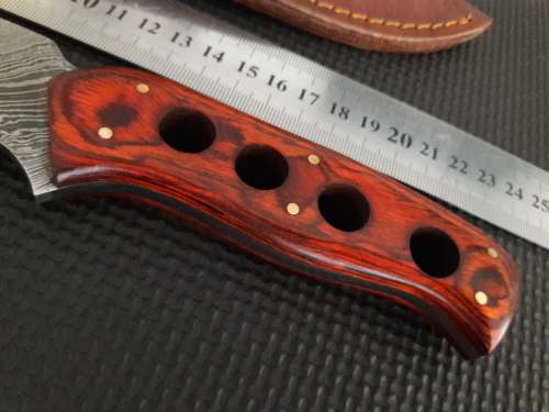 Handmade DAMASCUS Steel Hunting Knife with Wooden handle scales. NEW DESIGN !!!!!