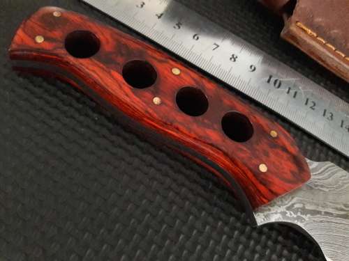 Handmade DAMASCUS Steel Hunting Knife with Wooden handle scales. NEW DESIGN !!!!!
