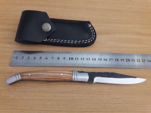 HANDMADE Black Ops, 1095 HIGH Carbon High quality steel folding knife with WOODEN handle scales.