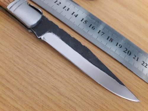 HANDMADE Black Ops, 1095 HIGH Carbon High quality steel folding knife with WOODEN handle scales.