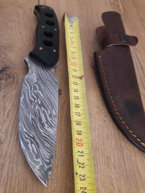 Handmade DAMASCUS Steel Hunting Knife,  MICARTA handle scales. NEW DESIGN !!!!!