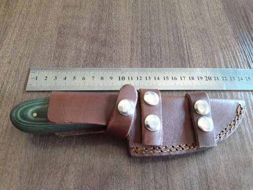 Handmade DAMASCUS Steel Hunting Knife, Micarta handle scales.  FULL TANG !!!!!