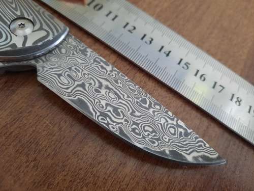 Damascus VG-10 Stainless Steel folding knife, RAZOR Sharp, Bolster Patterned, High Carbon SS