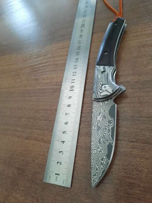 Damascus VG-10 Stainless Steel folding knife, RAZOR Sharp, Bolster Patterned, High Carbon SS