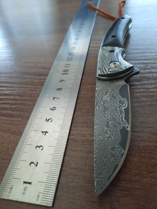 Damascus VG-10 Stainless Steel folding knife, RAZOR Sharp, Bolster Patterned, High Carbon SS