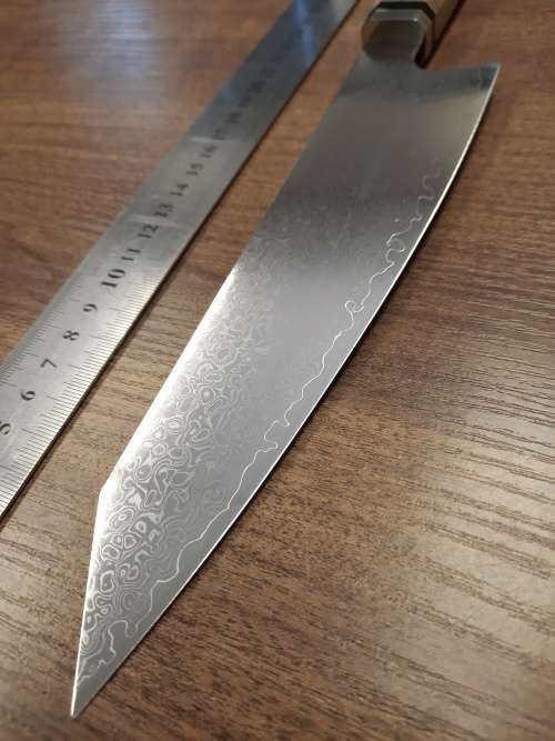 Damascus VG-10 Stainless Steel Japanese Chef's knife, Exotic Burl & Epoxy Resin handle, RAZOR SHARP,