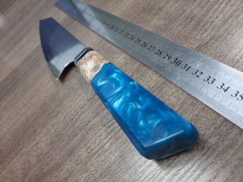 Damascus VG-10 Stainless Steel Japanese Chef's knife, Exotic Burl & Epoxy Resin handle, RAZOR SHARP,