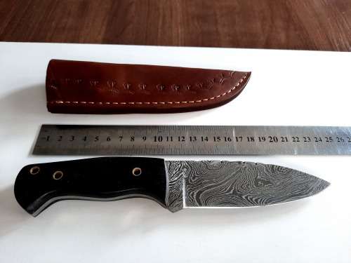 Handmade Damascus steel HUNTING  knife with MICARTA handle scales. NEW STOCK !!