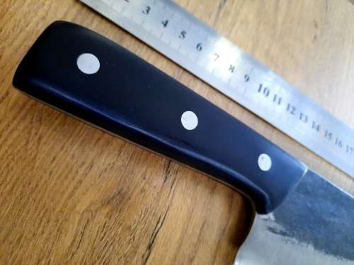 Handmade Original Almaza Kitchen Serbian Chef Knife with Rosewood handle. D2 Tool steel forged.