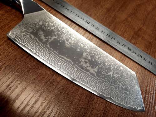 Damascus VG-10 Stainless Steel Japanese Chef's Cleaver, ABALONE/SHELL  handle, RAZOR SHARP,