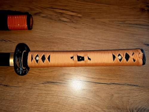 Handmade RED Damascus Steel Katana Samurai 13 Fold, Battle Ready, 8192 Layers of steel, 1095 &1060