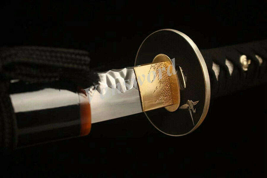 Handmade Damascus Folded Steel Clay Tempered, Japanese Samurai Katana with a nice Hamon.(LAST SWORD)