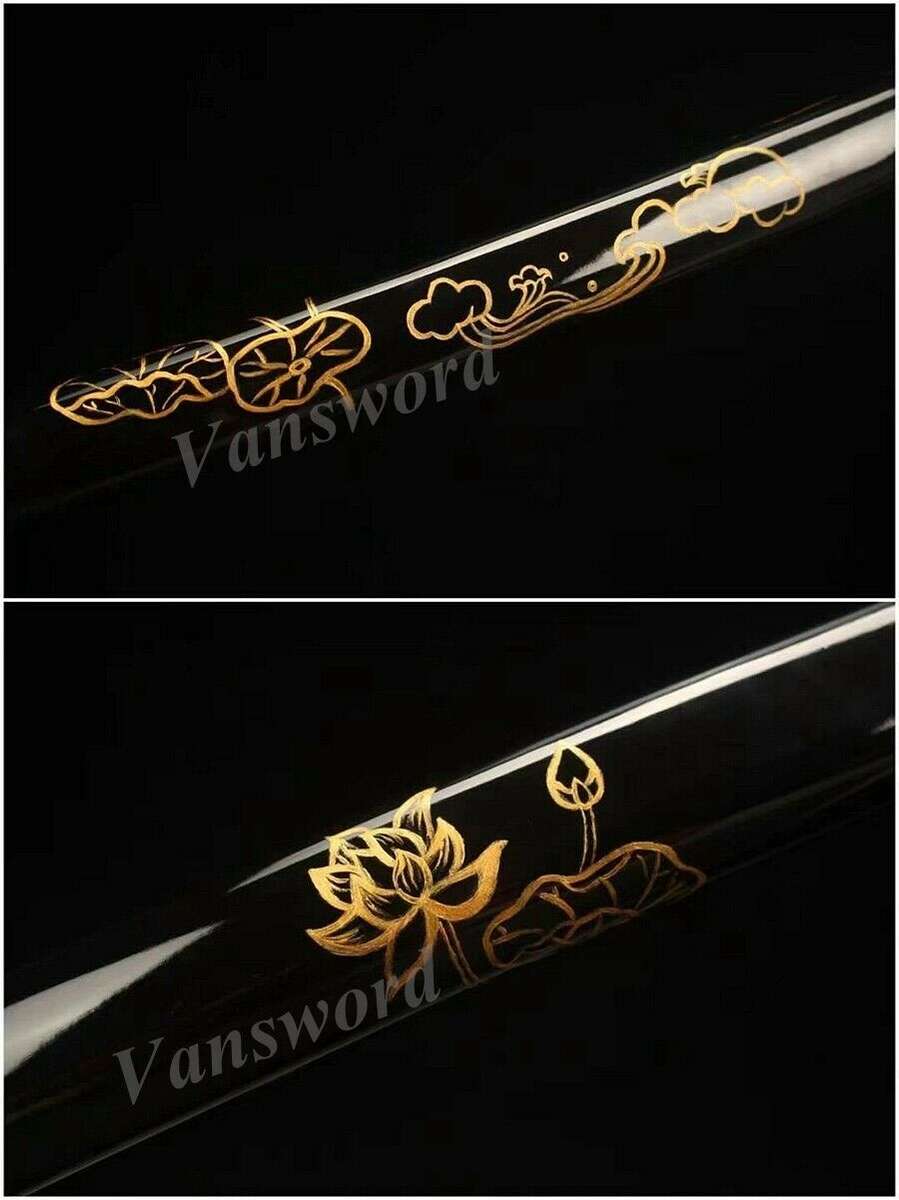 Handmade Damascus Folded Steel Clay Tempered, Japanese Samurai Katana with a nice Hamon.(LAST SWORD)