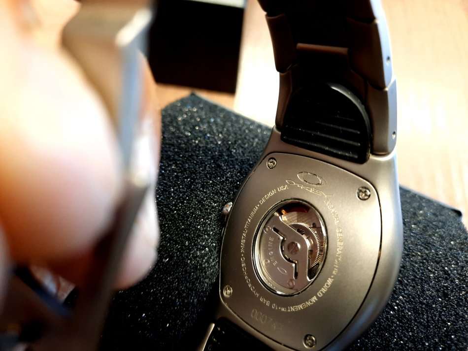 Unisex Titanium Oakley "TimeBomb" Watch, Inertial Generator World Movement. X-Metal Titanium