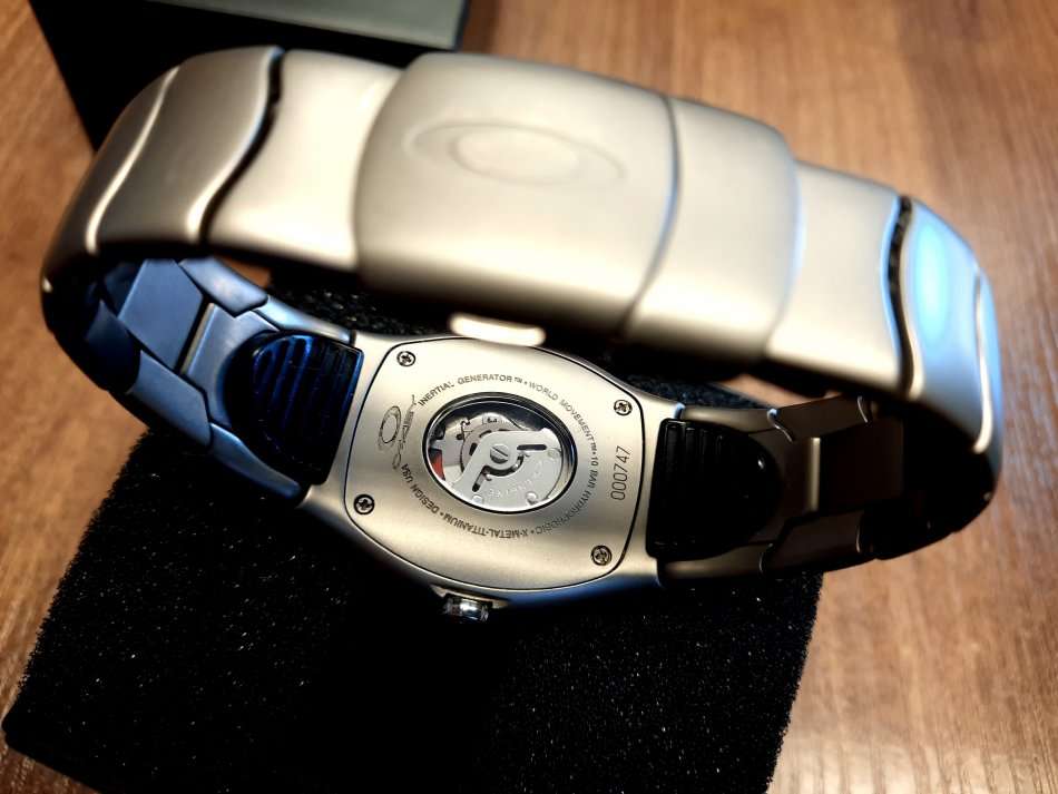 Unisex Titanium Oakley "TimeBomb" Watch, Inertial Generator World Movement. X-Metal Titanium