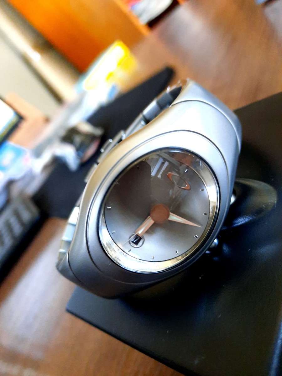 Unisex Titanium Oakley "TimeBomb" Watch, Inertial Generator World Movement. X-Metal Titanium