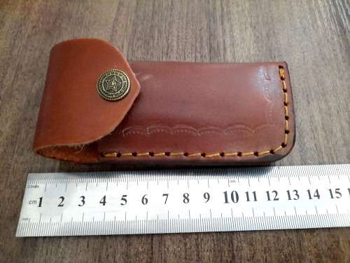 Handmade Damascus steel folding knife with Epoxy Resin handle scales. Crazy R1 start, no reserve.