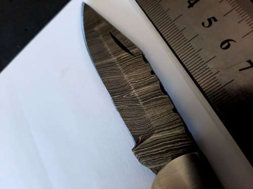 Handmade Damascus steel folding knife w Epoxy Resin Handle Scales. New stock !!