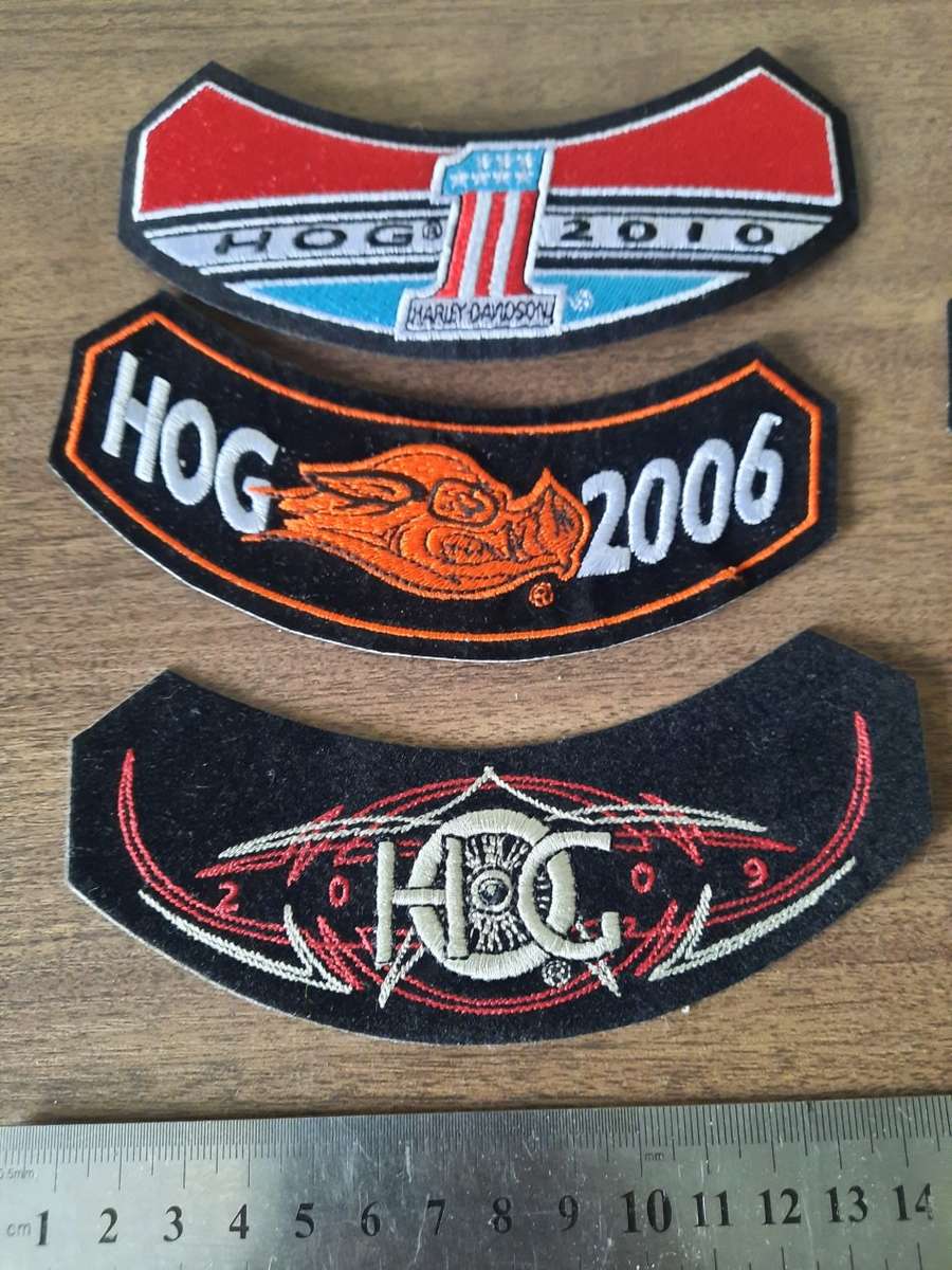 Harley Davidson cloth patches, price is per cloth patch. 10 available, One bidder to bid on all 10.