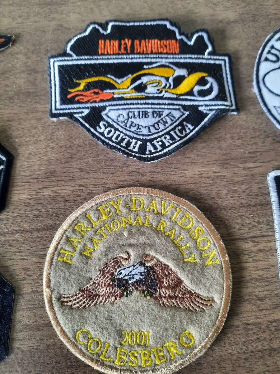 Harley Davidson cloth patches, price is per cloth patch. 10 available, One bidder to bid on all 10.