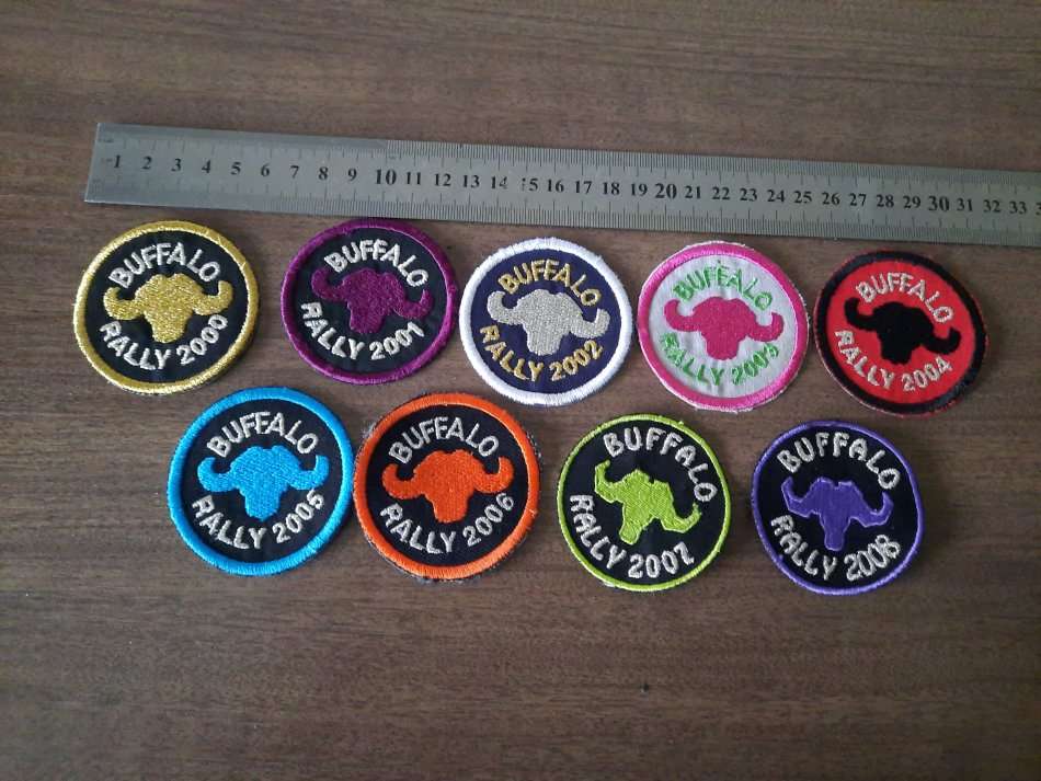 Buffalo Rally Patches,  Very scarce 2000 - 2008  One price for all. see pictures for condition.