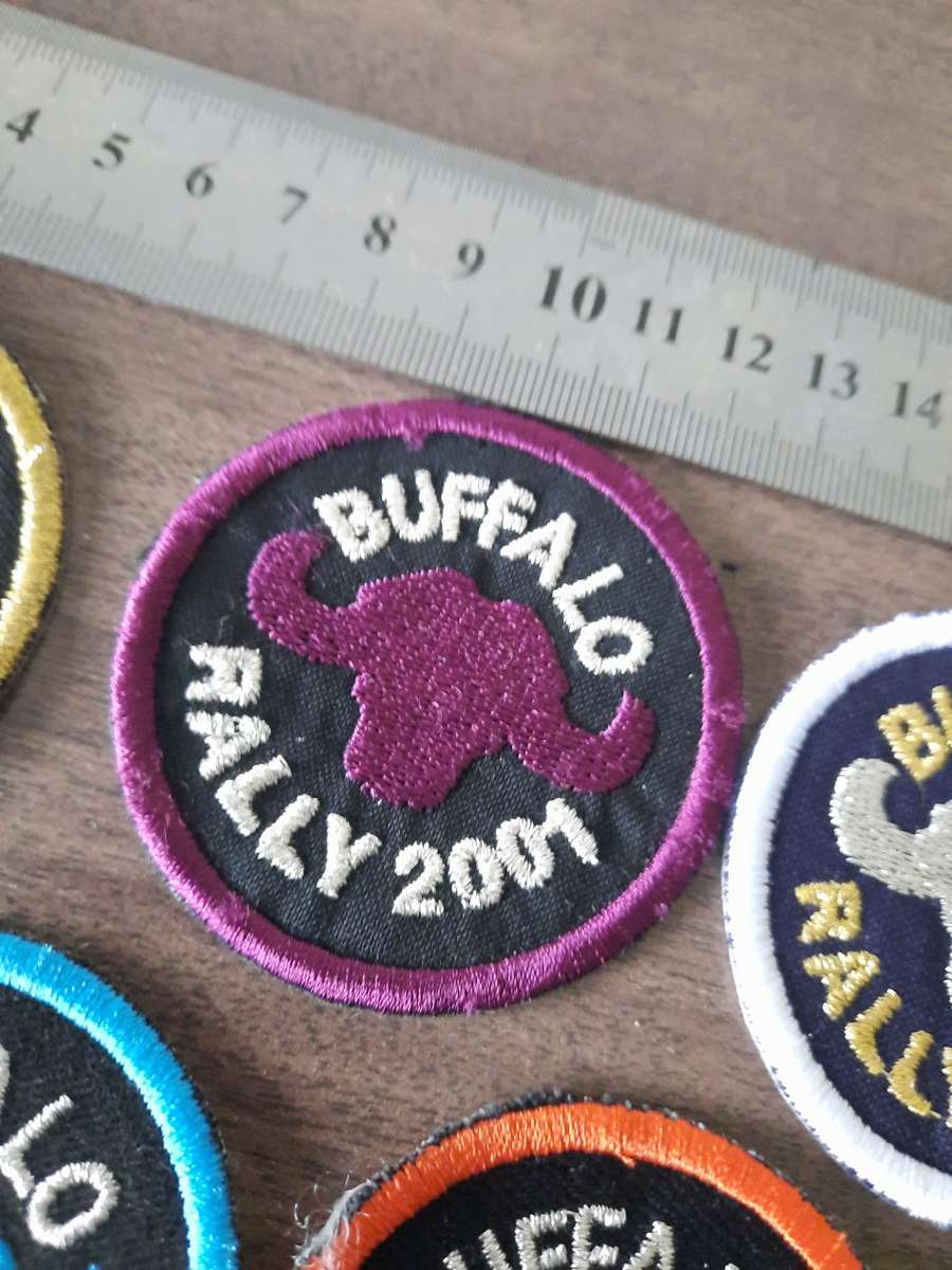 Buffalo Rally Patches,  Very scarce 2000 - 2008  One price for all. see pictures for condition.