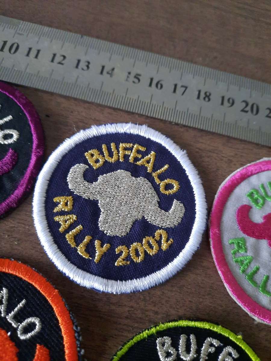 Buffalo Rally Patches,  Very scarce 2000 - 2008  One price for all. see pictures for condition.
