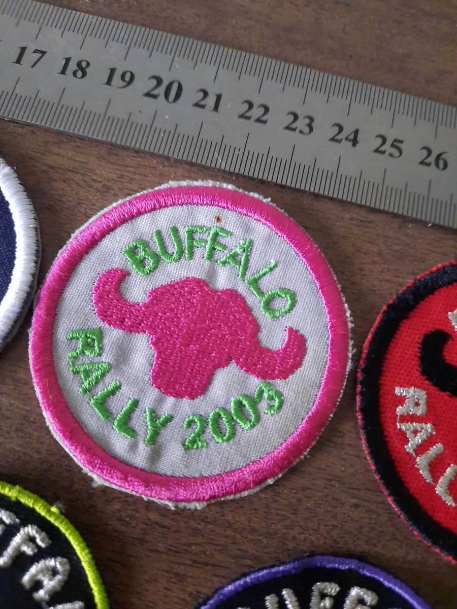 Buffalo Rally Patches,  Very scarce 2000 - 2008  One price for all. see pictures for condition.
