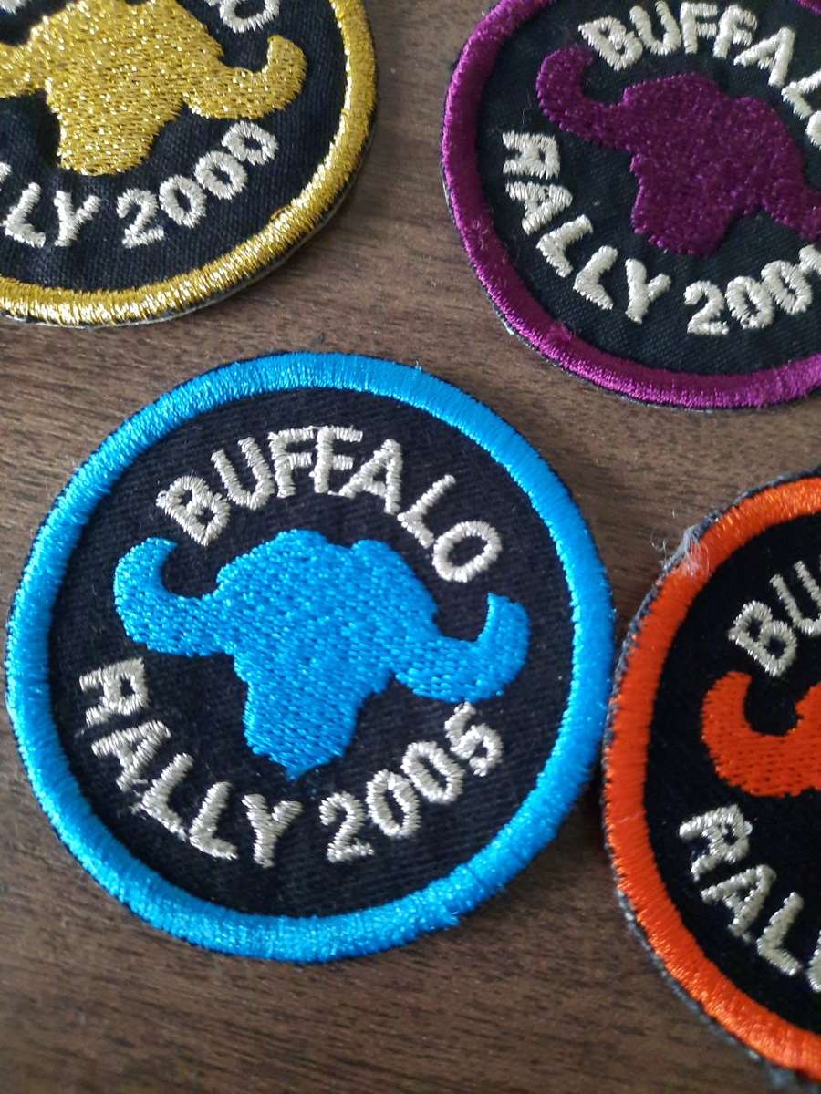 Buffalo Rally Patches,  Very scarce 2000 - 2008  One price for all. see pictures for condition.
