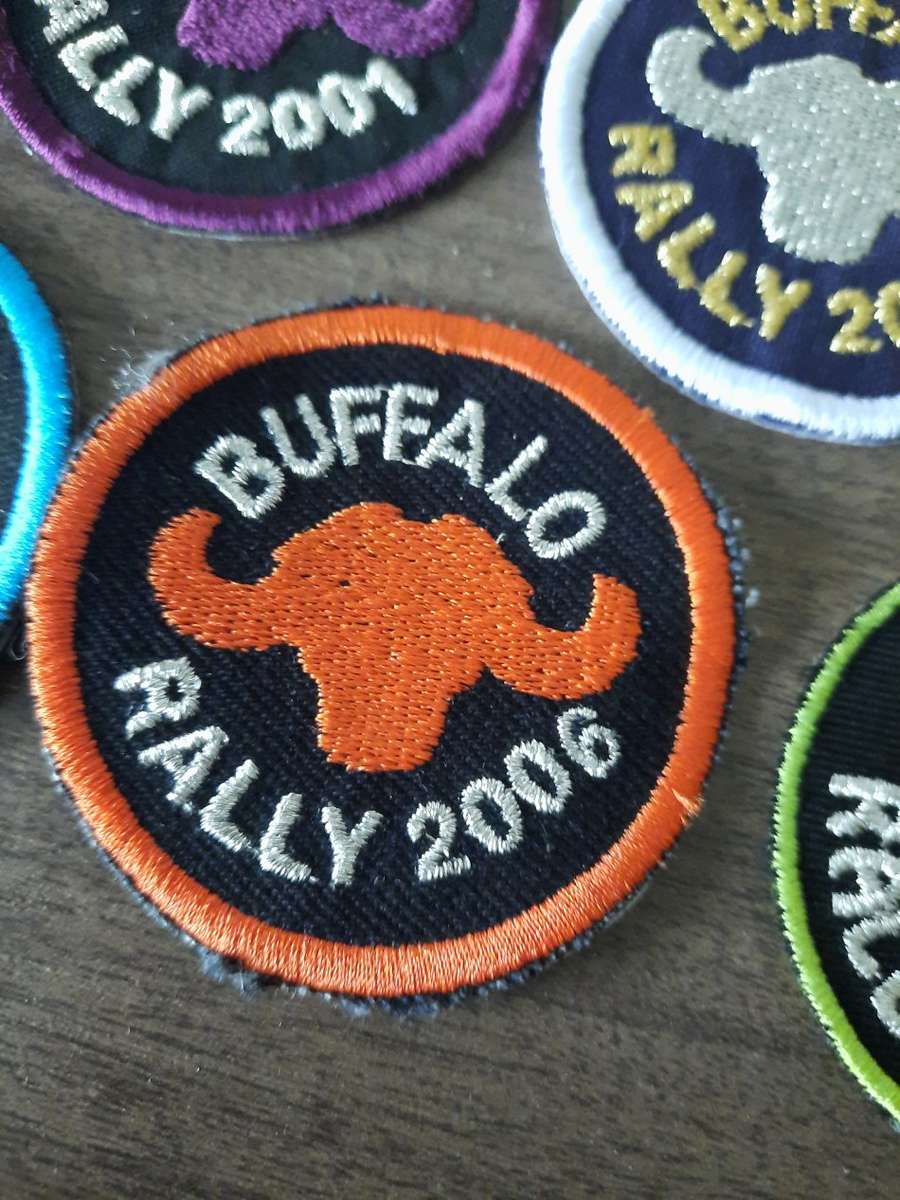 Buffalo Rally Patches,  Very scarce 2000 - 2008  One price for all. see pictures for condition.